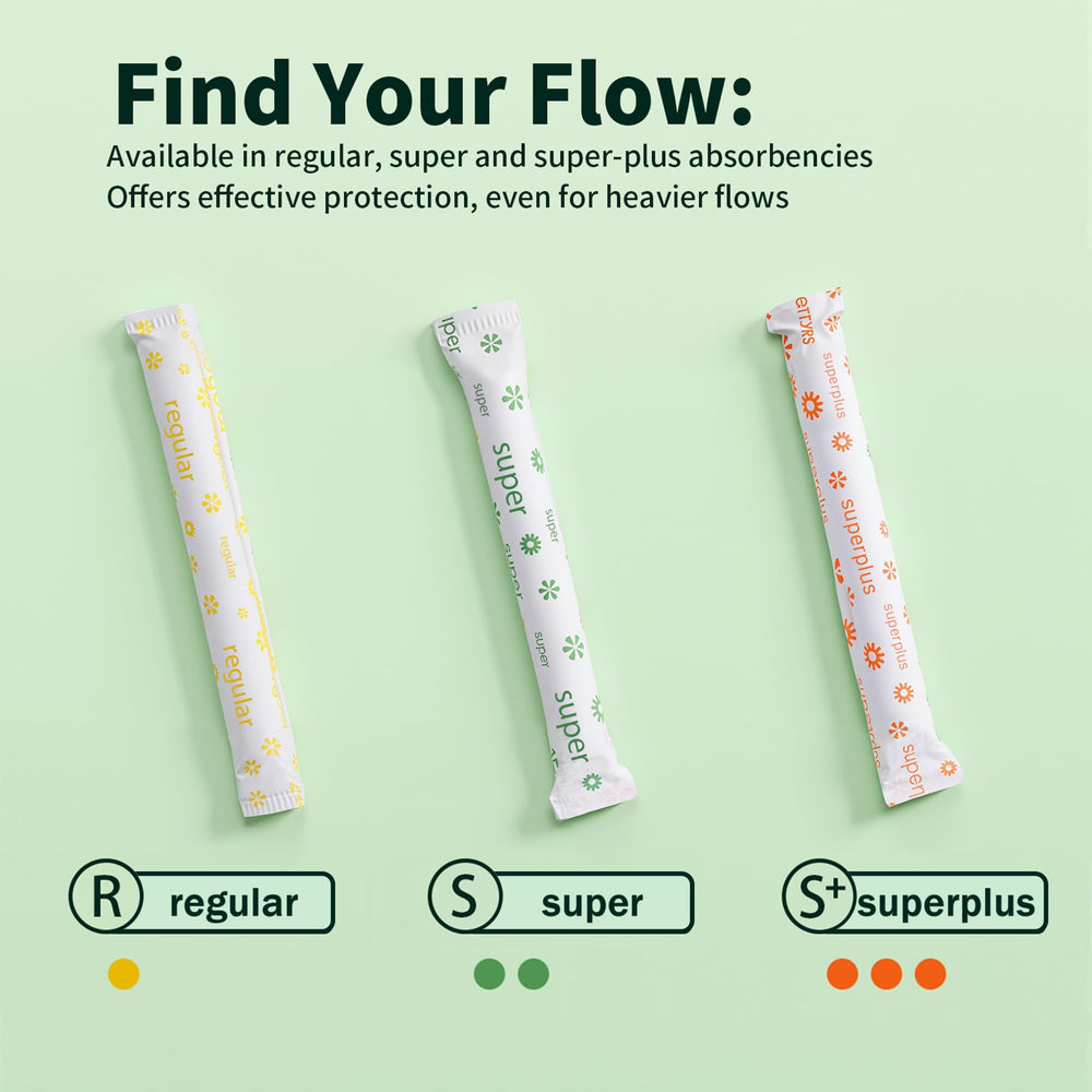 Tampon Tribe Super Plus biodegradable applicator for eco friendly disposal