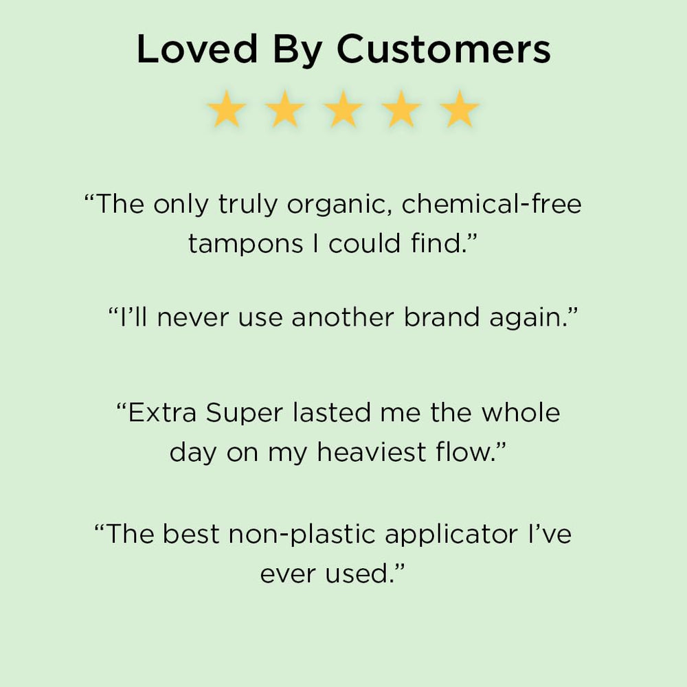 Tampon Tribe Super Plus leak protection system keeps you covered