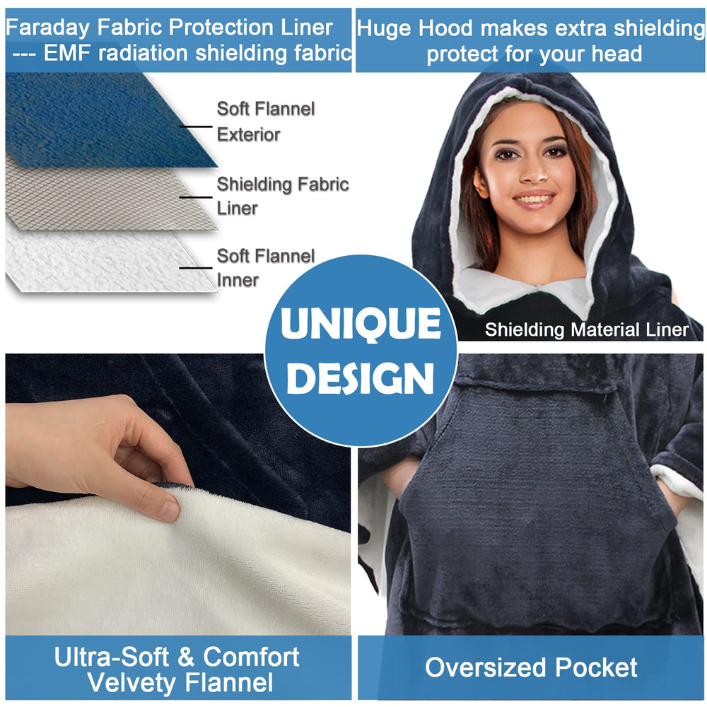 TANG SMALL FISH faraday protection poncho worn for on-the-go shielding