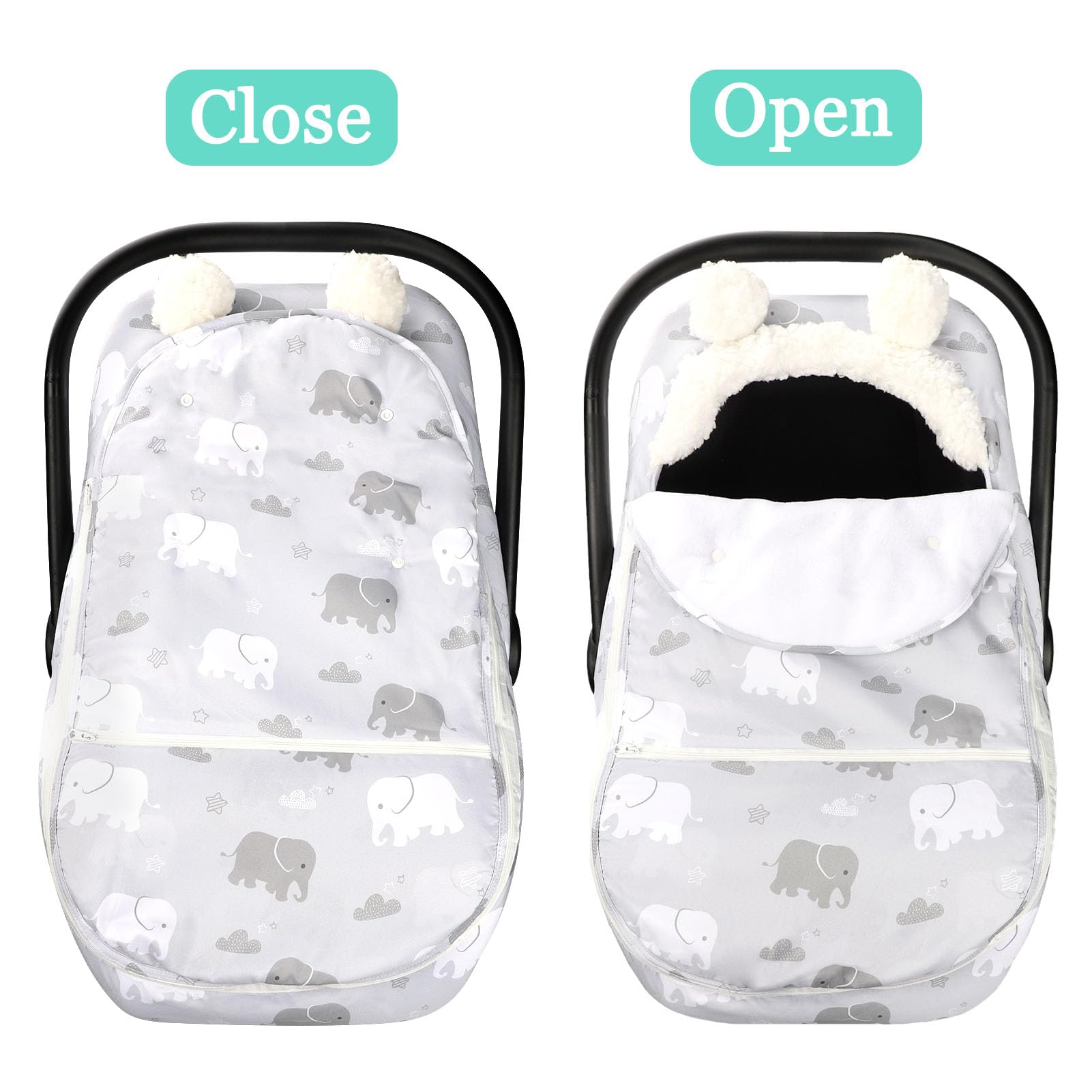 Tanofar elephant-themed baby accessories pair with Minky blanket and crib sheets