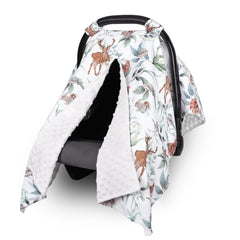 TANOFAR baby car seat canopy offers 360° protection from sun and wind for peaceful naps.