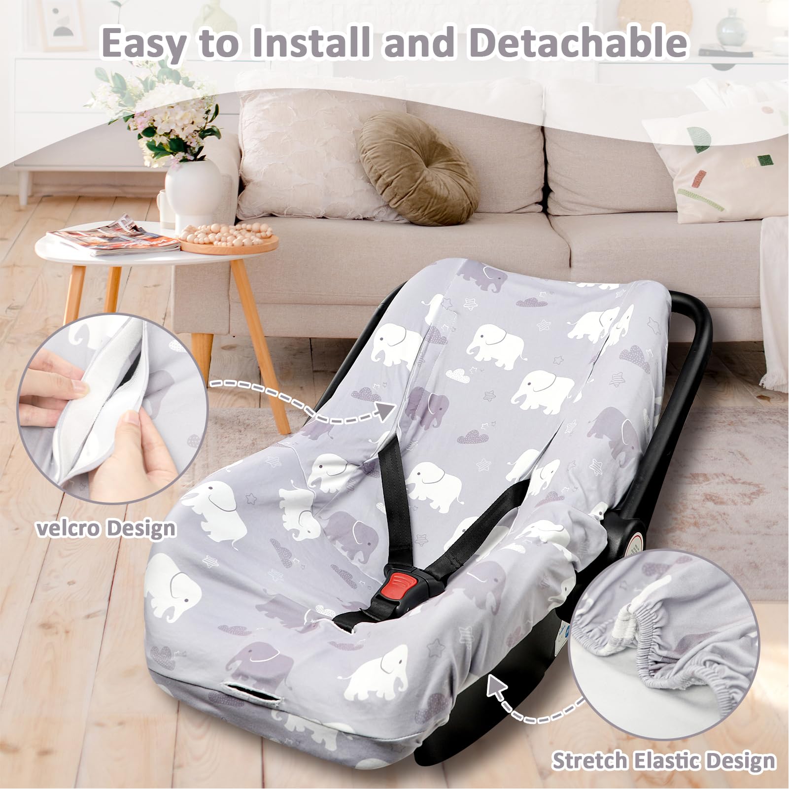 Tanofar fabric texture close-up shows soft elasticity gentle on baby's skin.