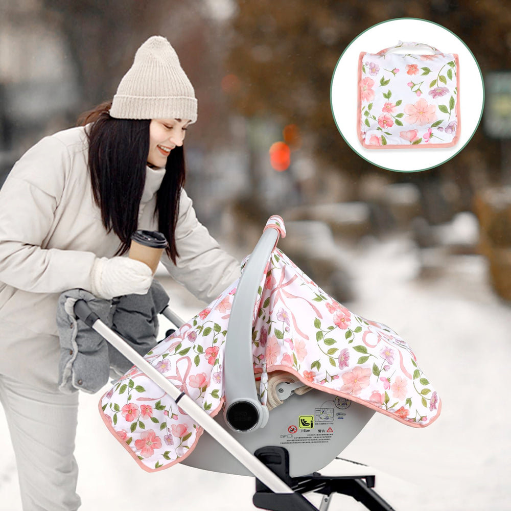 TANOFAR carseat cover with zipper peep window for easy visibility