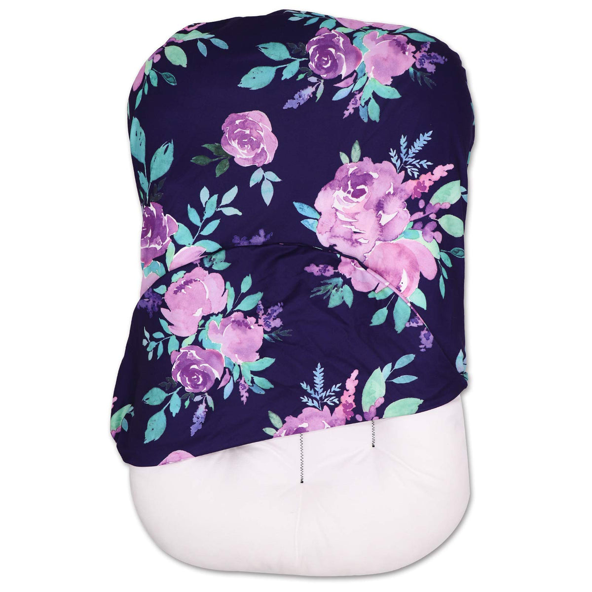 TANOFAR purple flower lounger cover closeup, soft fabric for baby comfort