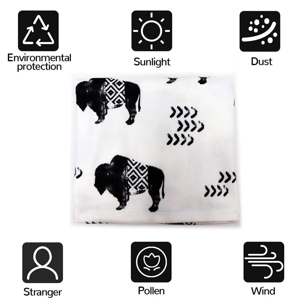 TANOFAR Buffalo nursing cover provides breathable privacy during feeding.