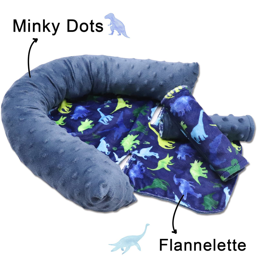 Tanofar Strap Covers in Dinosaur Minky cushion the harness area