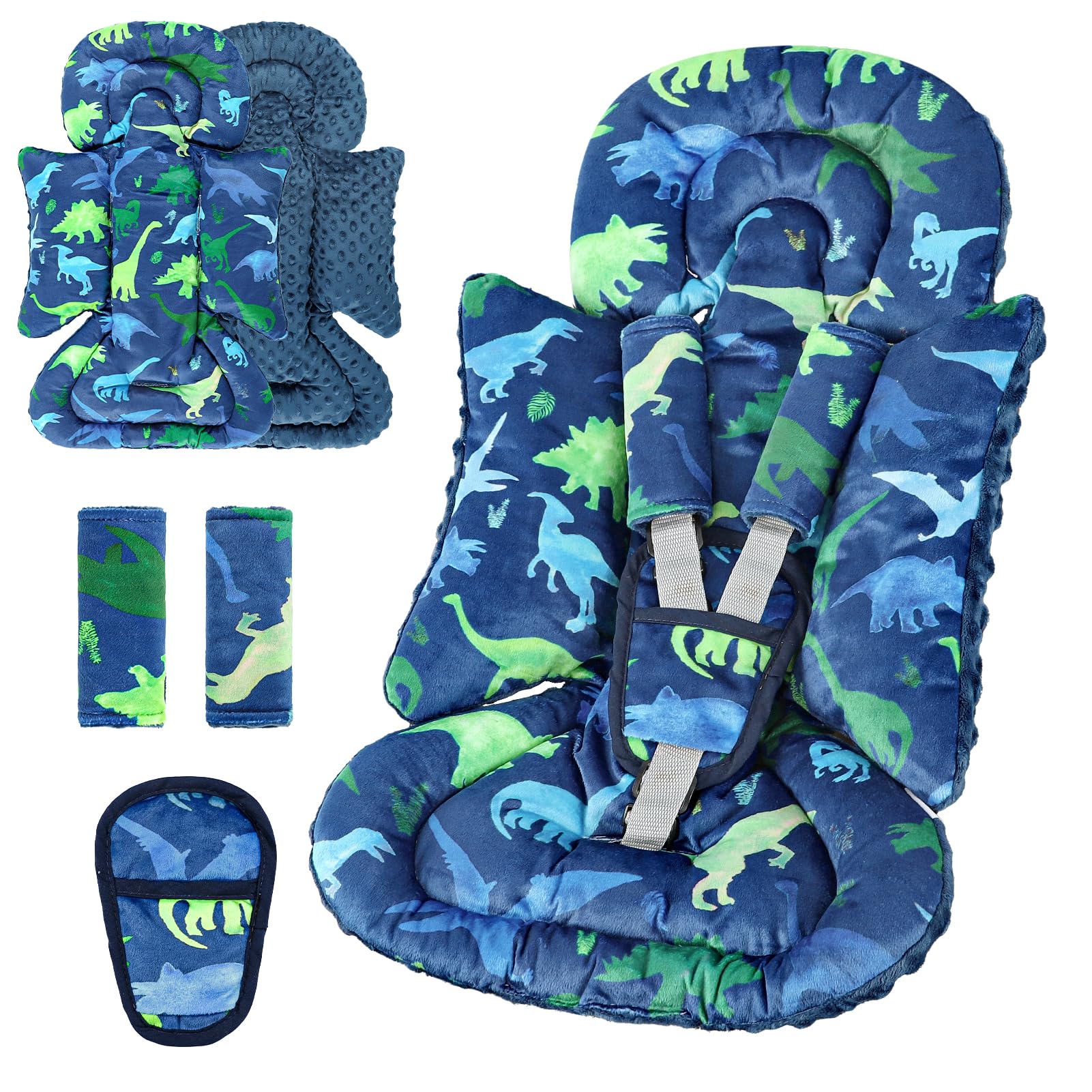TANOFAR Dinosaur head support front view for newborn comfort on car trips