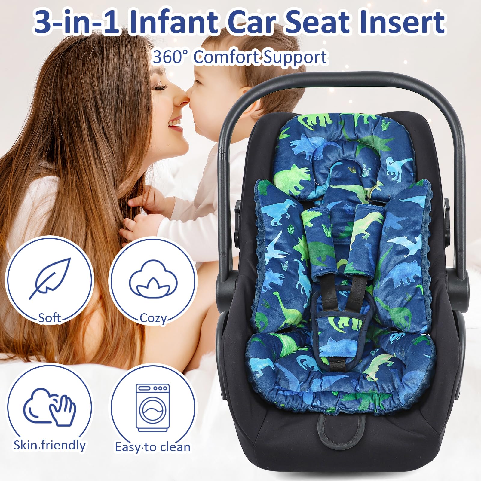 TANOFAR Dinosaur compatible with car seats and strollers