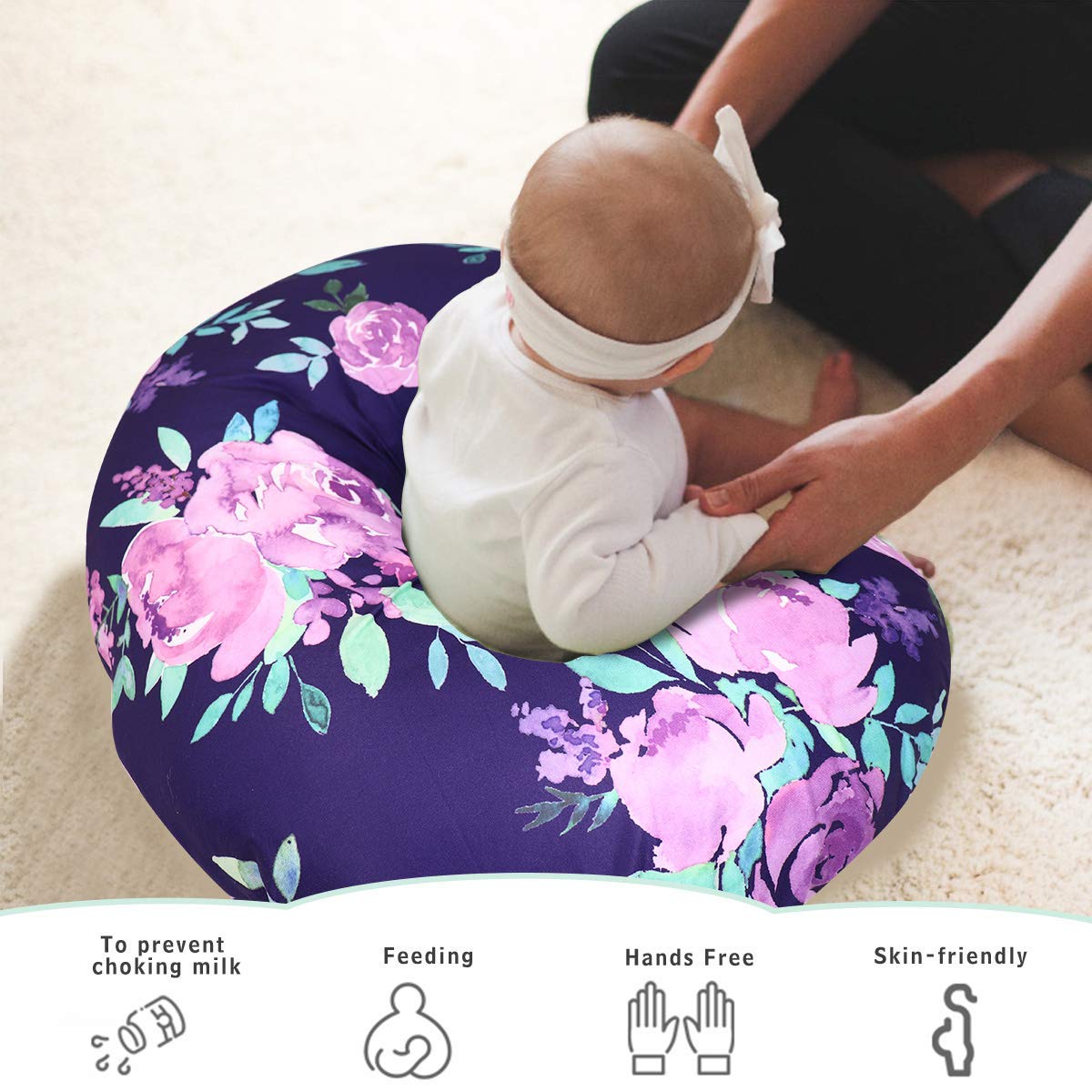 TANOFAR floral pattern nursing pillow cover adds stylish flair to feeding