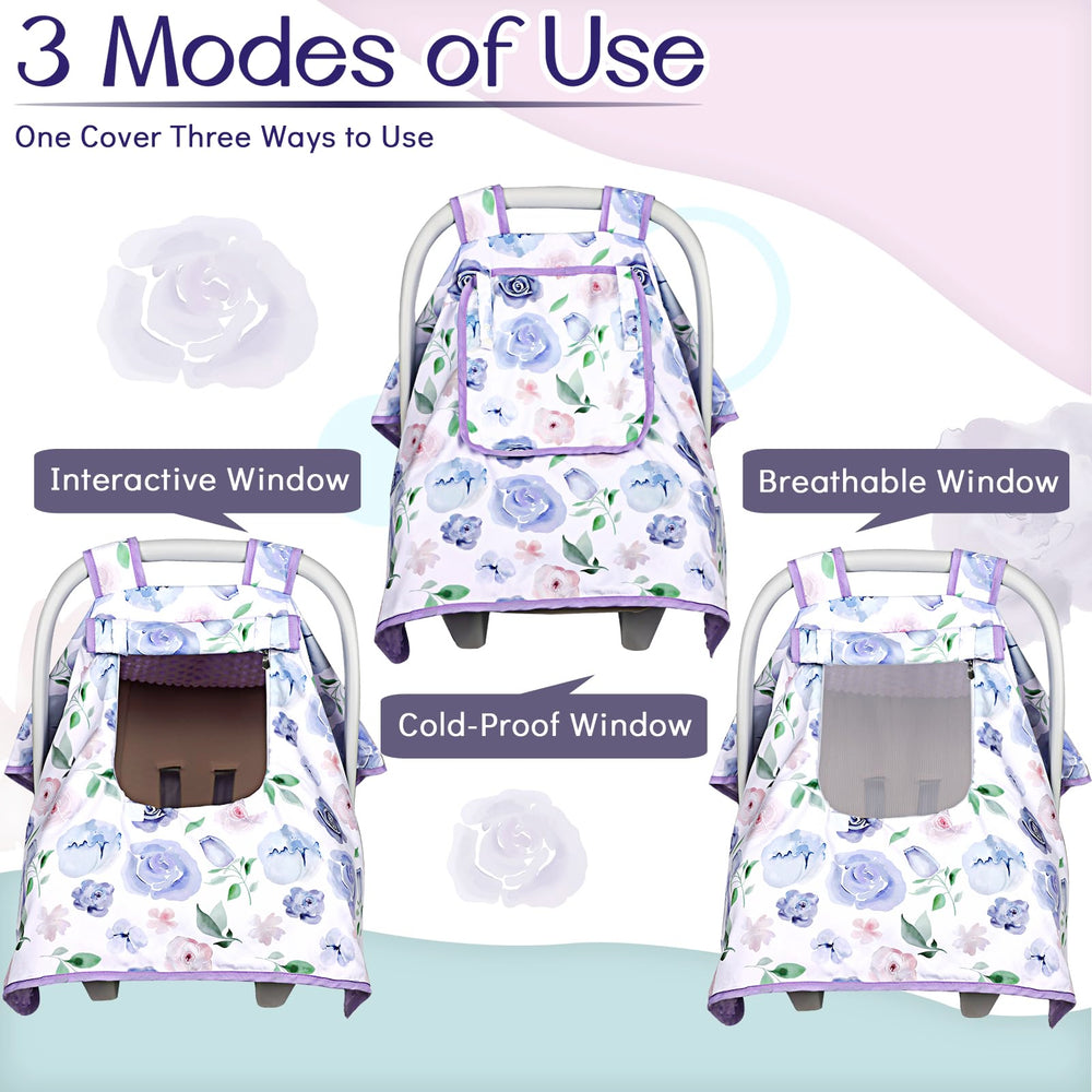 TANOFAR full-coverage canopy protects baby from rain, wind, and glare