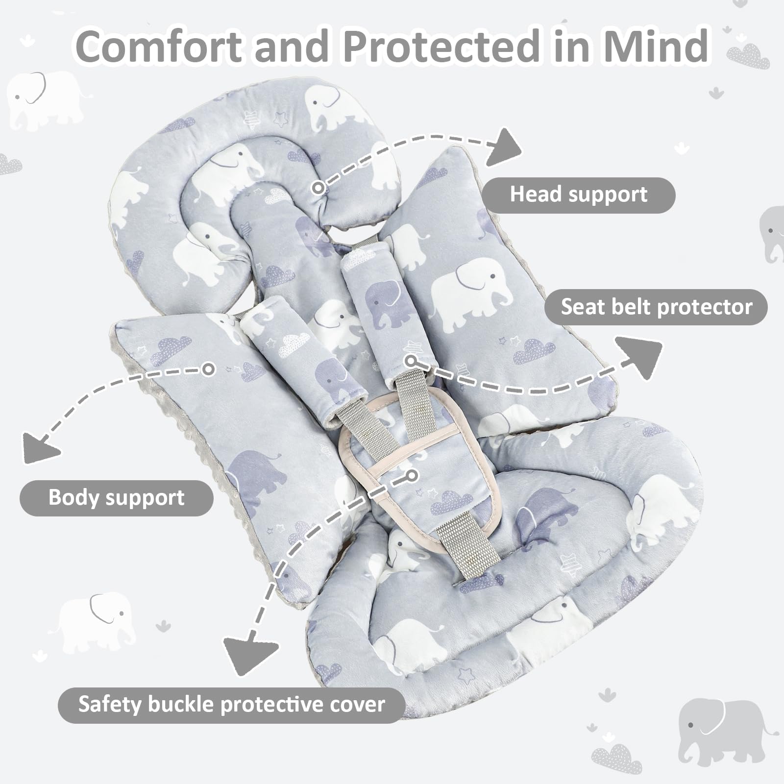 TANOFAR infant body cushion 25x15 inches for balanced newborn support