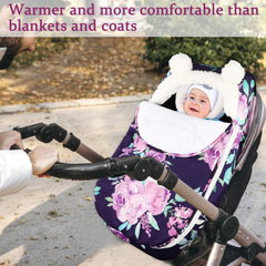 TANOFAR infant car seat canopy purple head opening closeup helps baby look out safely