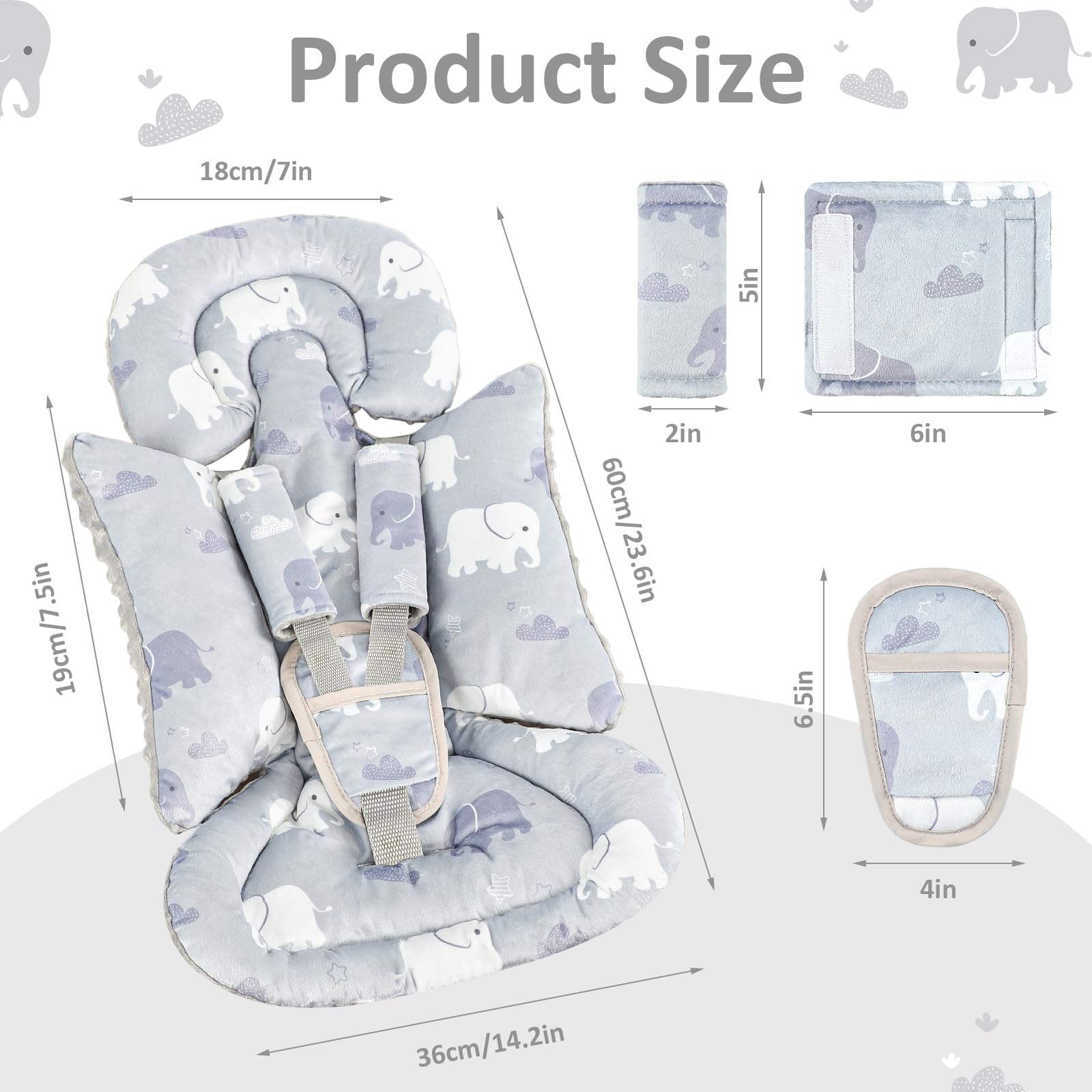 TANOFAR machine washable baby cushion easy cleaning after trips