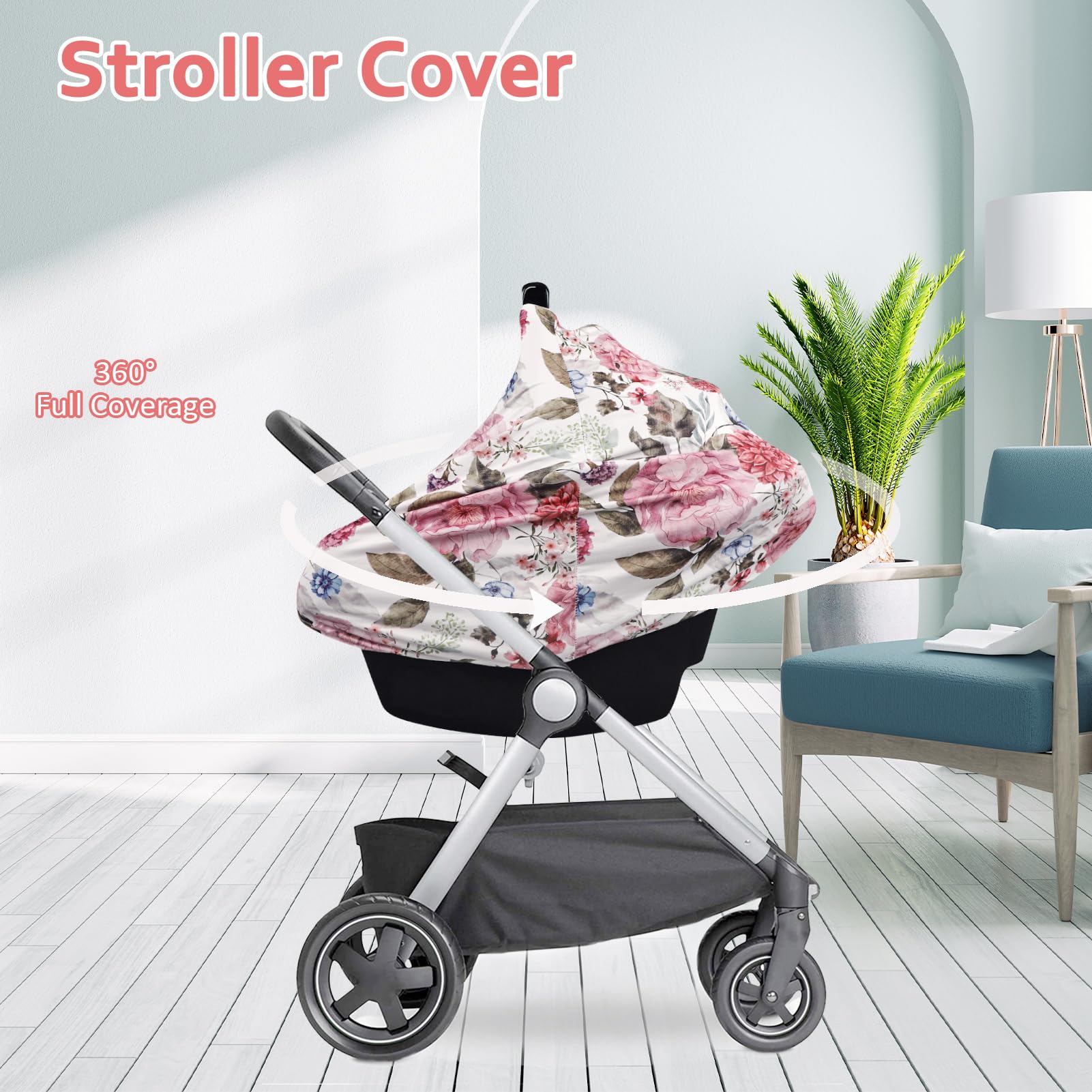TANOFAR multi-use cover peony doubles as changing mat for on-the-go.