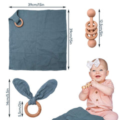 Tanofar navy blue cotton lovey offers soft comfort and visual appeal.