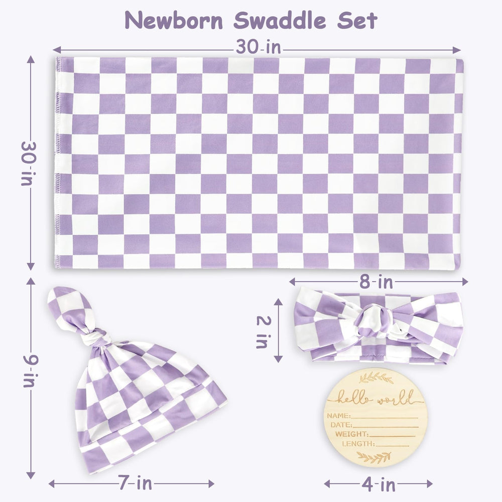 Tanofar purple newborn beanie offers gentle warmth and secure fit.