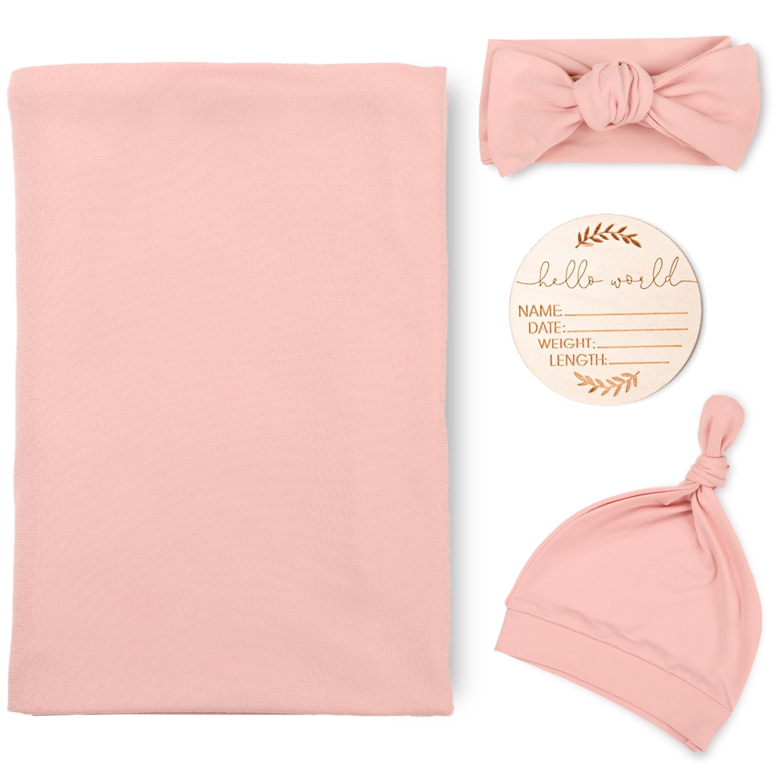 Tanofar newborn swaddle blanket pink close-up ultra-soft fabric