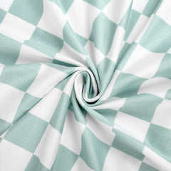 TANOFAR beanie in matching green checkerboard for extra warmth