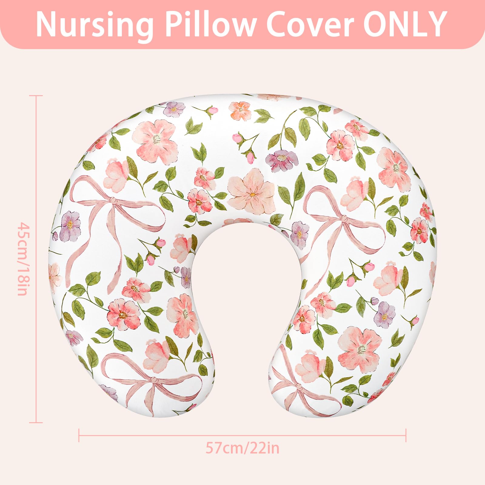 Tanofar pink-bow nursing cover features easy slip-on design for quick changes