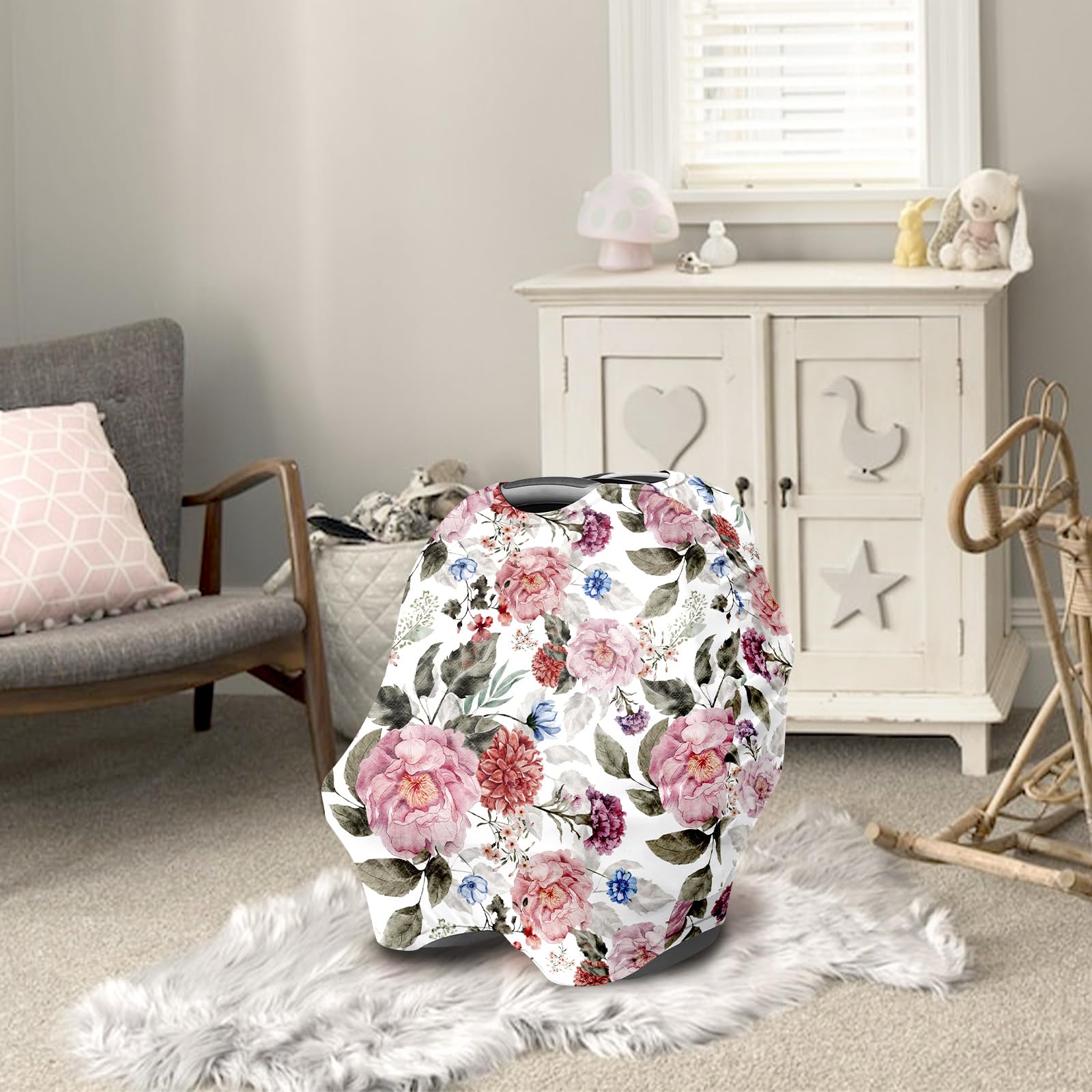 TANOFAR peony cover makes a thoughtful baby shower gift for new moms.