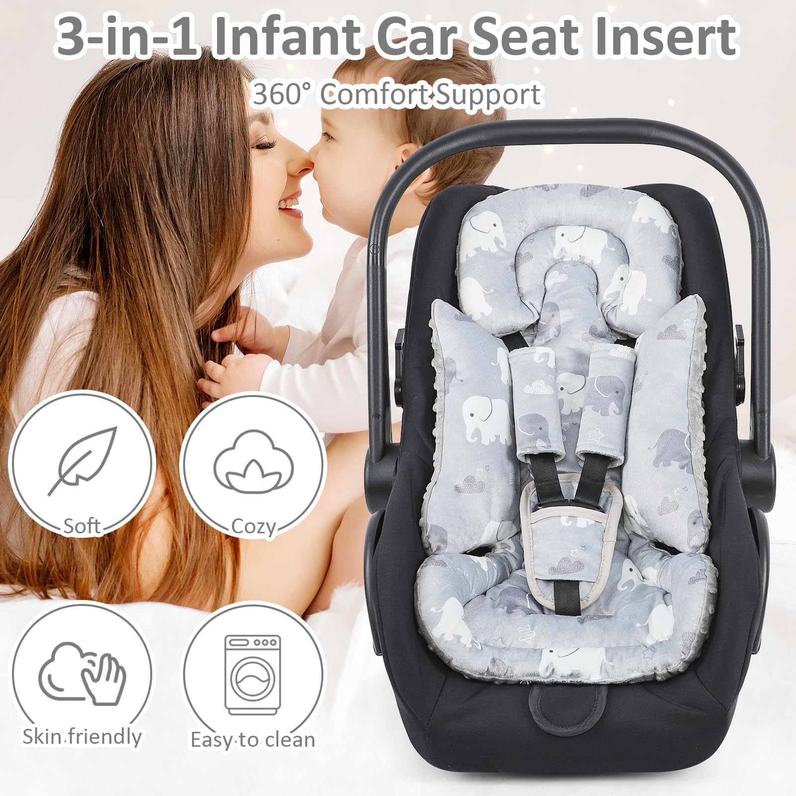 TANOFAR upgraded cushion enhances ride protection for babies