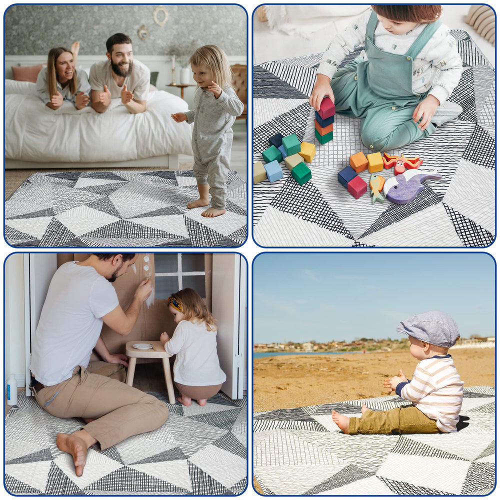 TANOSHII crawling mat with pattern for engaging playtime