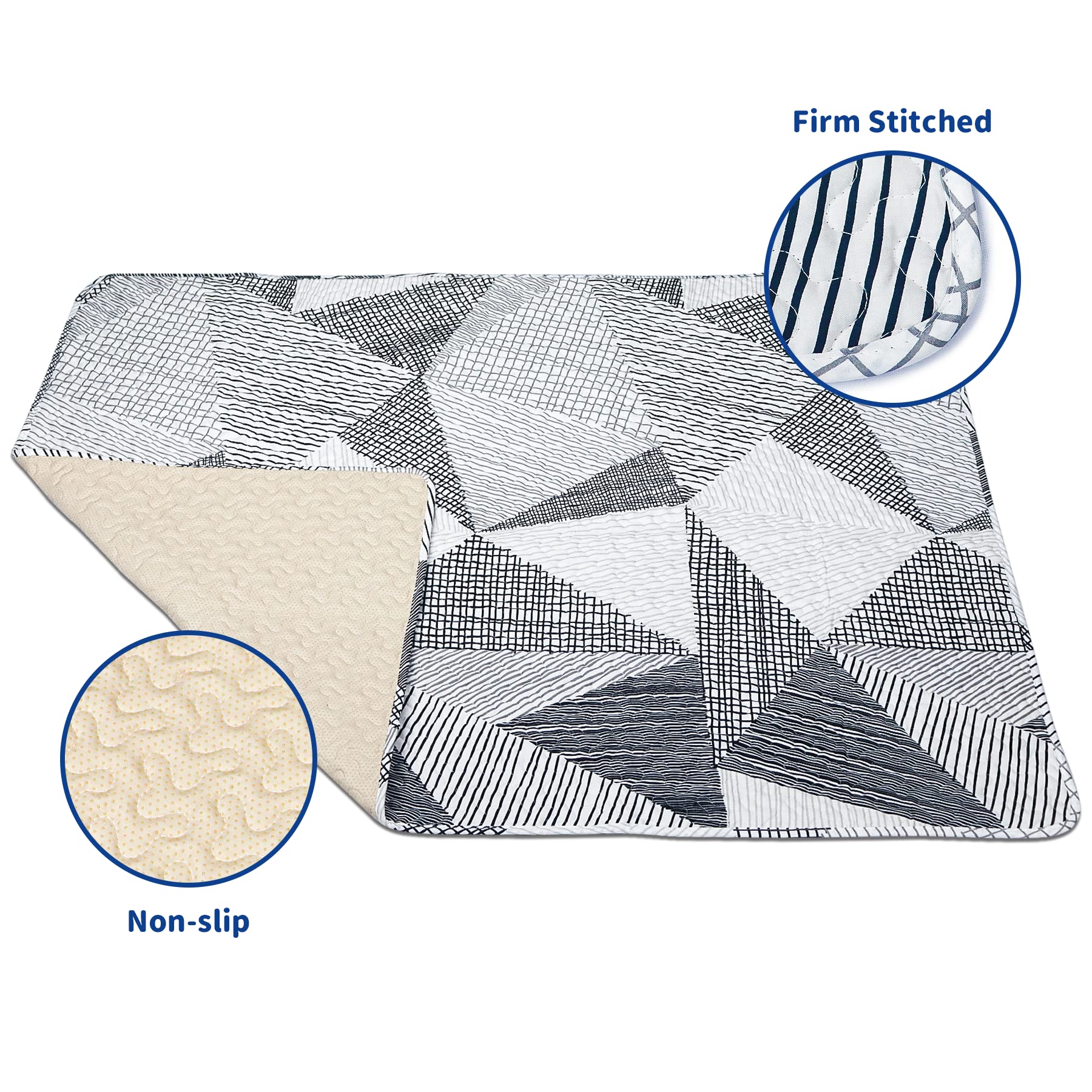 Tanoshii thicker padding offers gentle cushion during crawling and rolling.