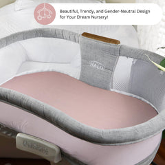 360-degree elastic edge ensures snug fit on various bassinet shapes.
