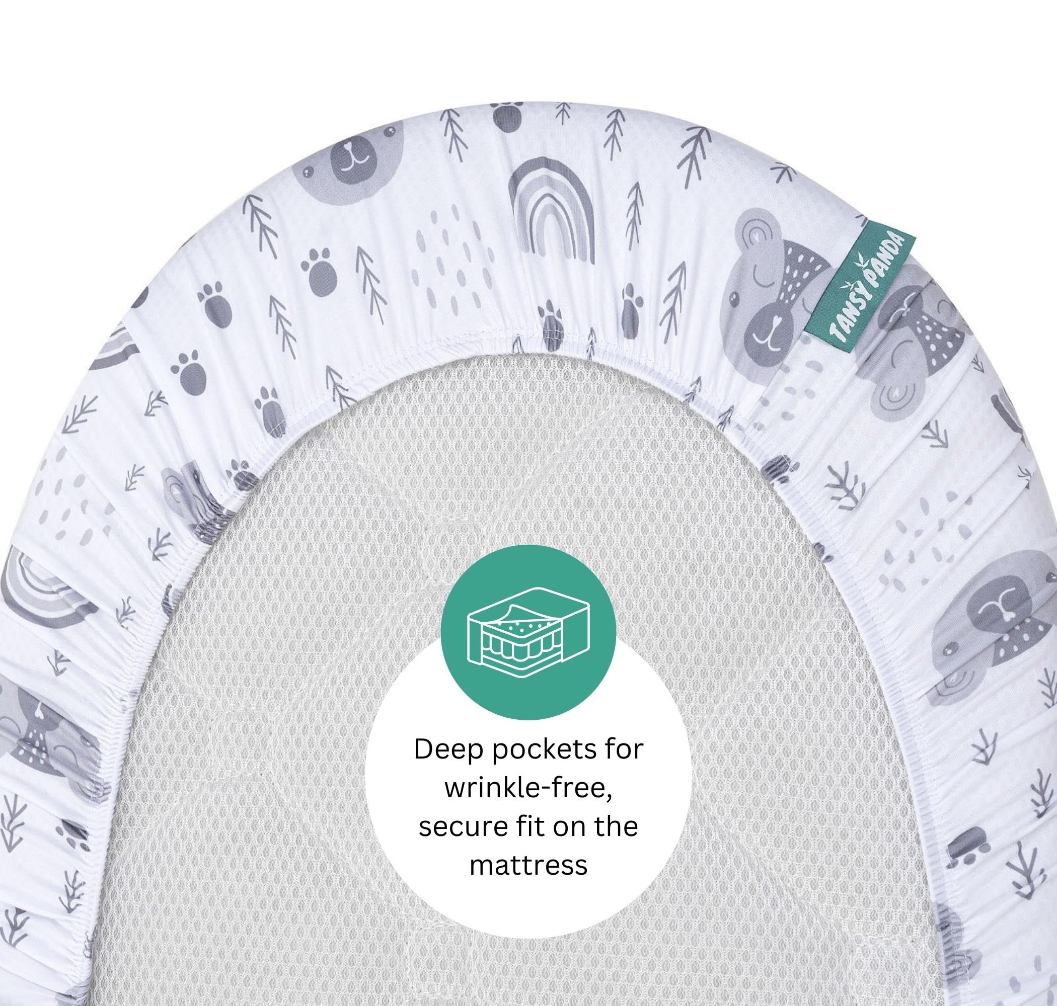 TansyPanda gift-ready nursery sheet set for new parents