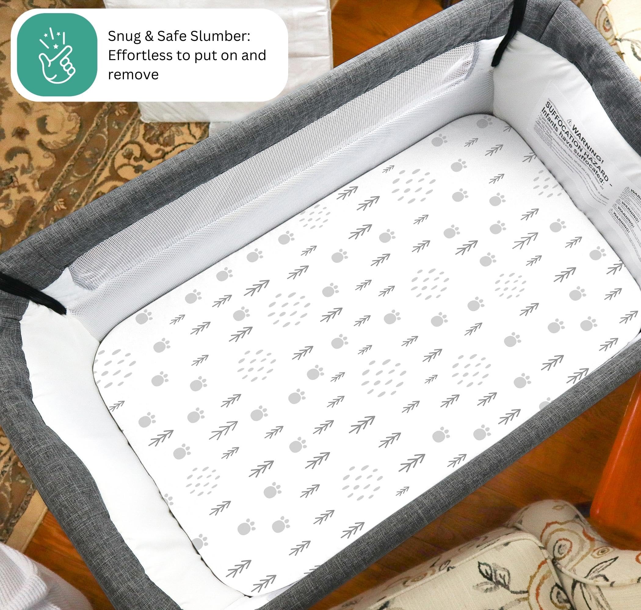 TansyPanda elastic-edge design keeps sheets smooth and wrinkle-free