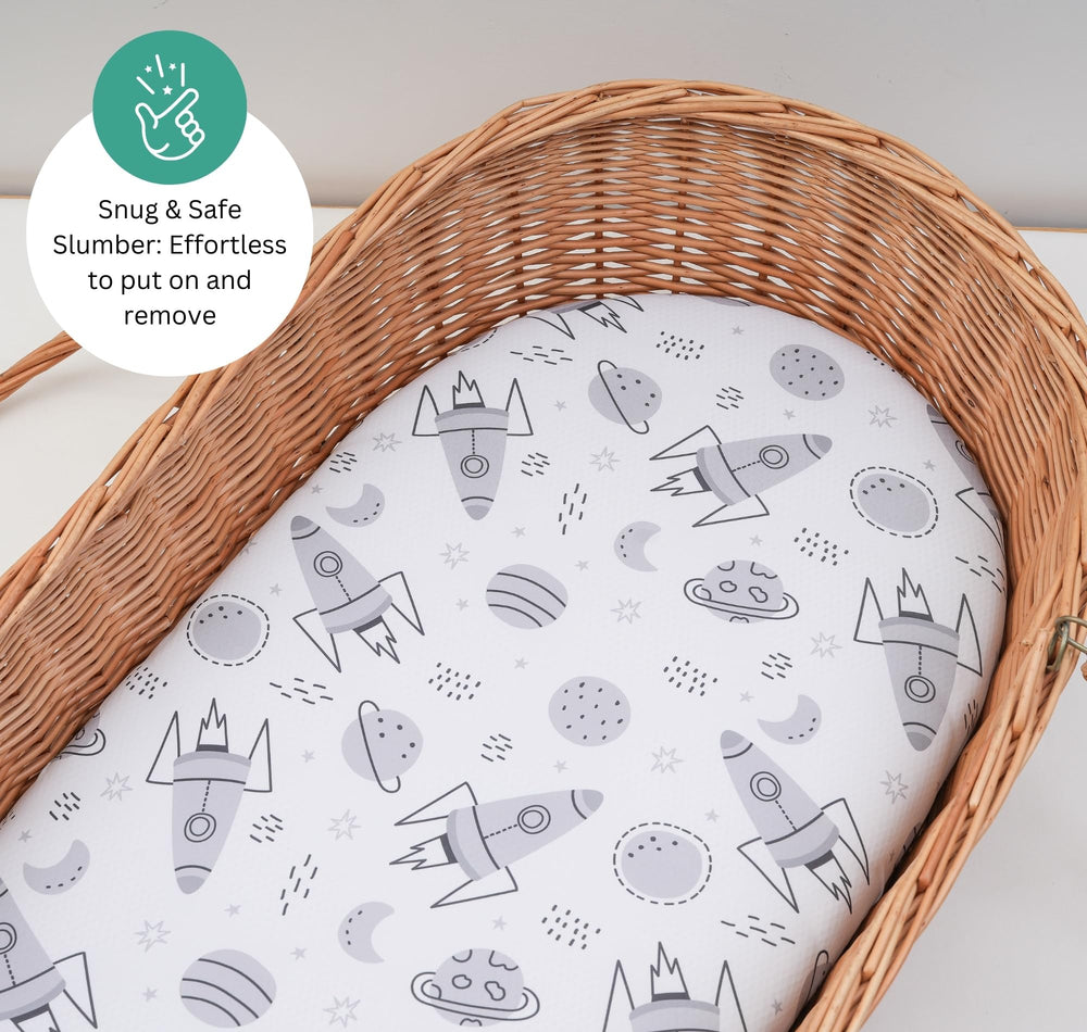 Tansy Panda Poppy sheet elastic edge for smooth, secure fit