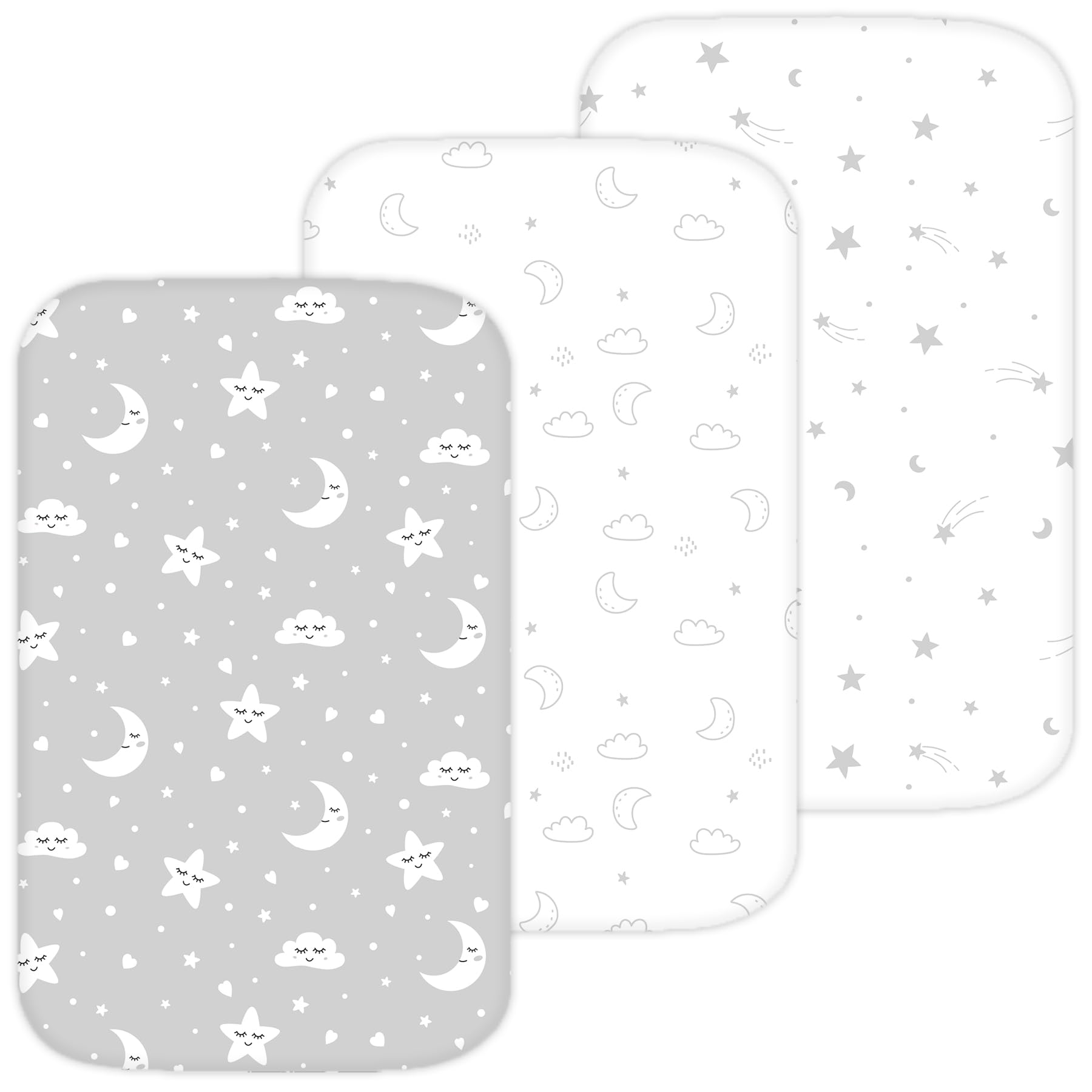 TansyPanda bassinet sheets 33x20 set with soft fabric for comfortable baby sleep.