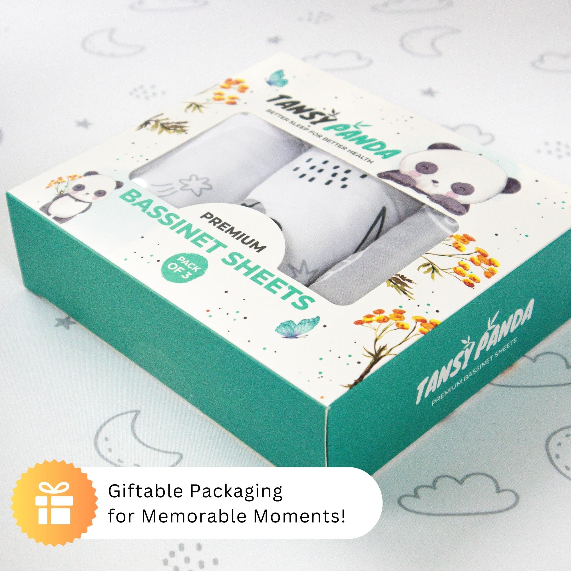 Tansy Panda Breathable sleep sheet supports comfortable overnight transitions.