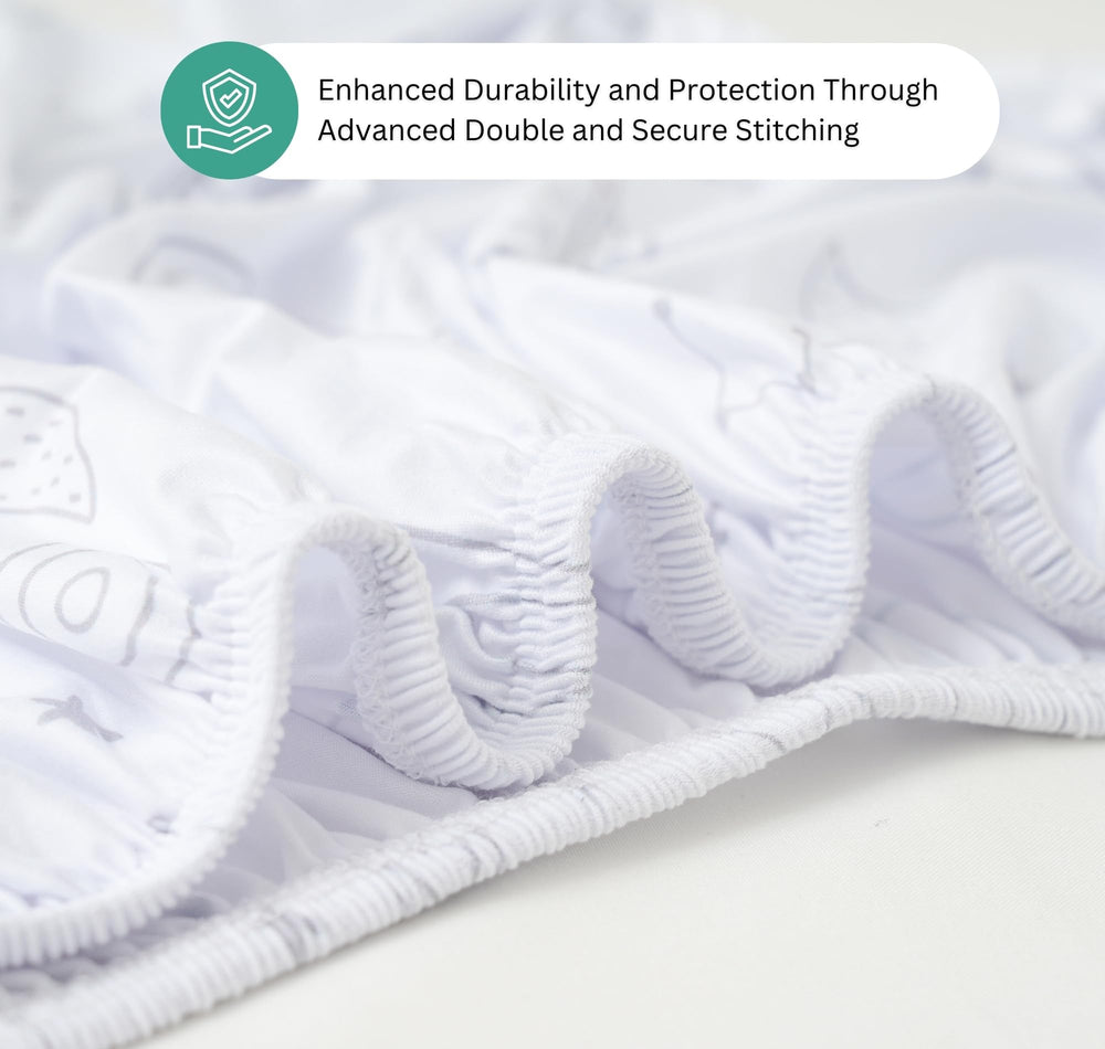 Tansy Panda bassinet sheets are easy-care and quick-drying for convenience.