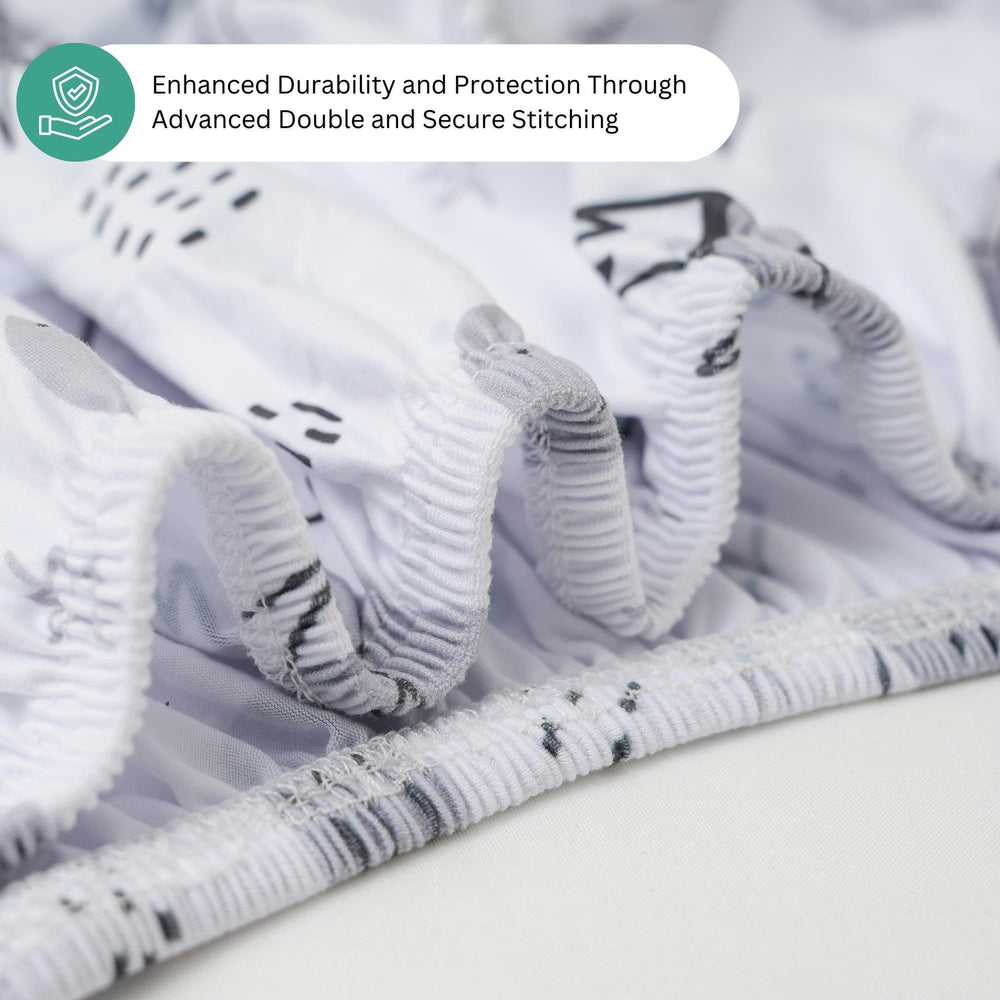 Tansy Panda Space Rockets design bassinet sheet brightens the nursery.