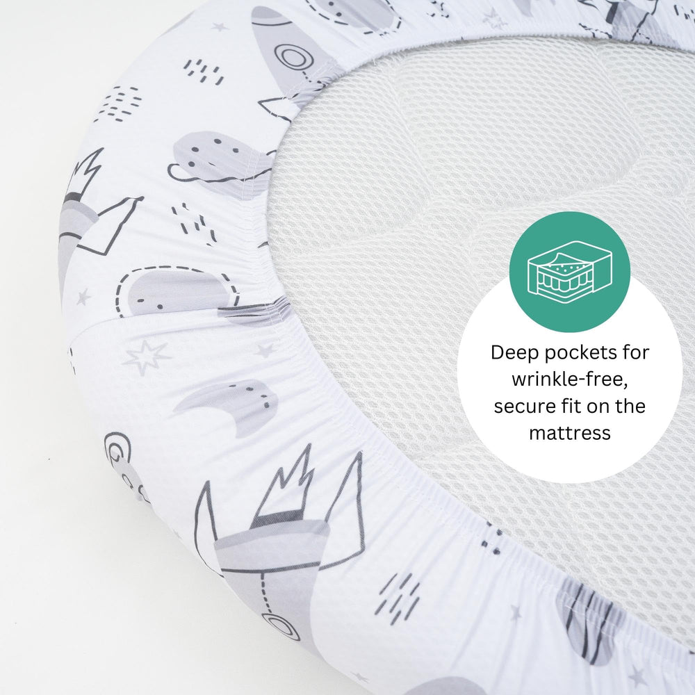 Machine washable package for easy care and quick rotation.