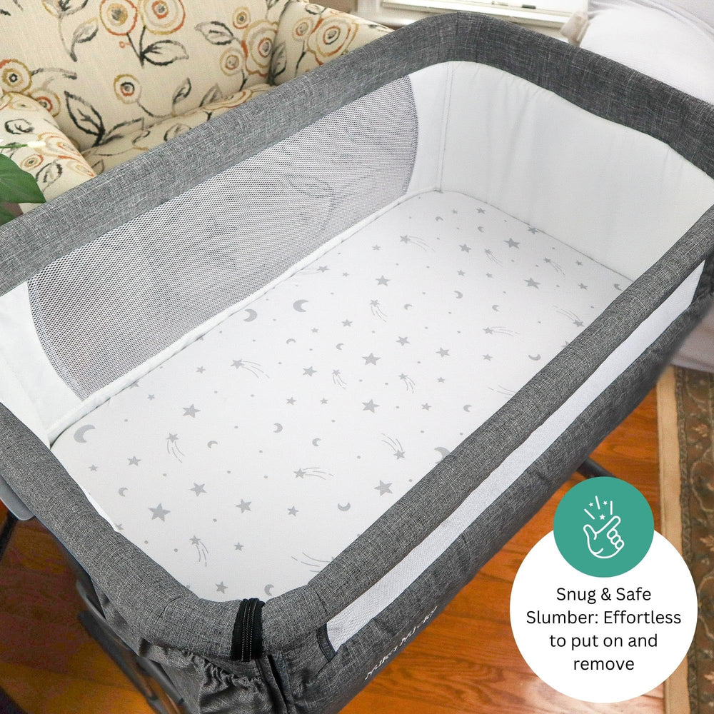 Gray nursery-ready design by Tansy Panda complements any decor.