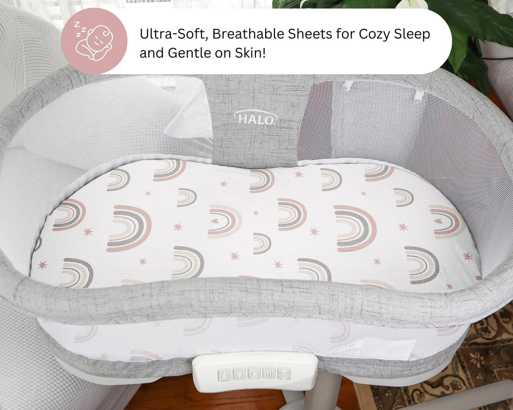 Dye-free fabric keeps sheets gentle for delicate skin.