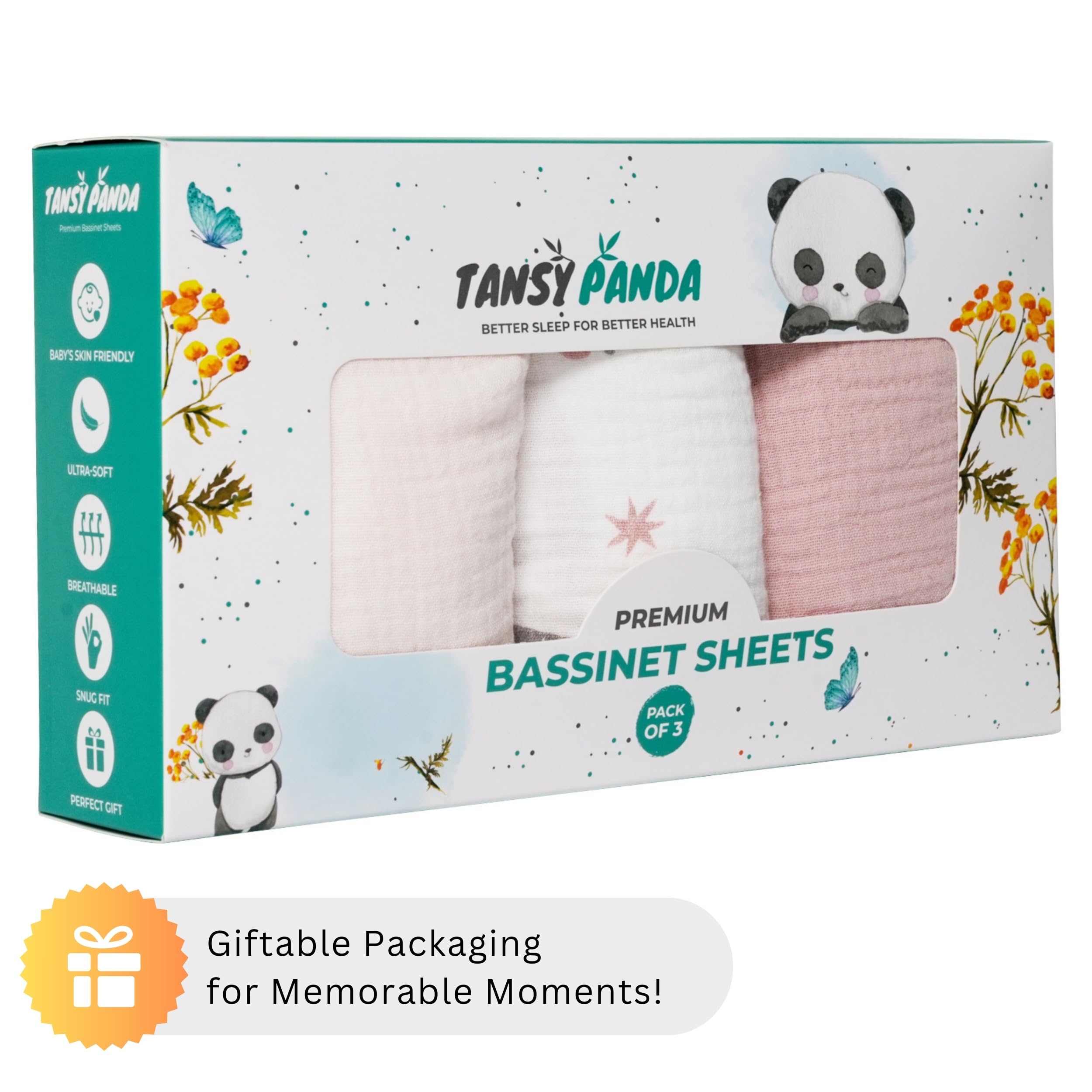 Perfect baby registry gift with cozy sheets and practical design.