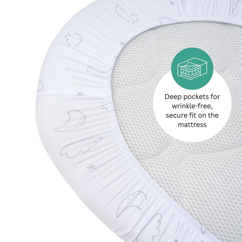 Lightweight cotton blend promotes a cozy, breathable sleep surface.