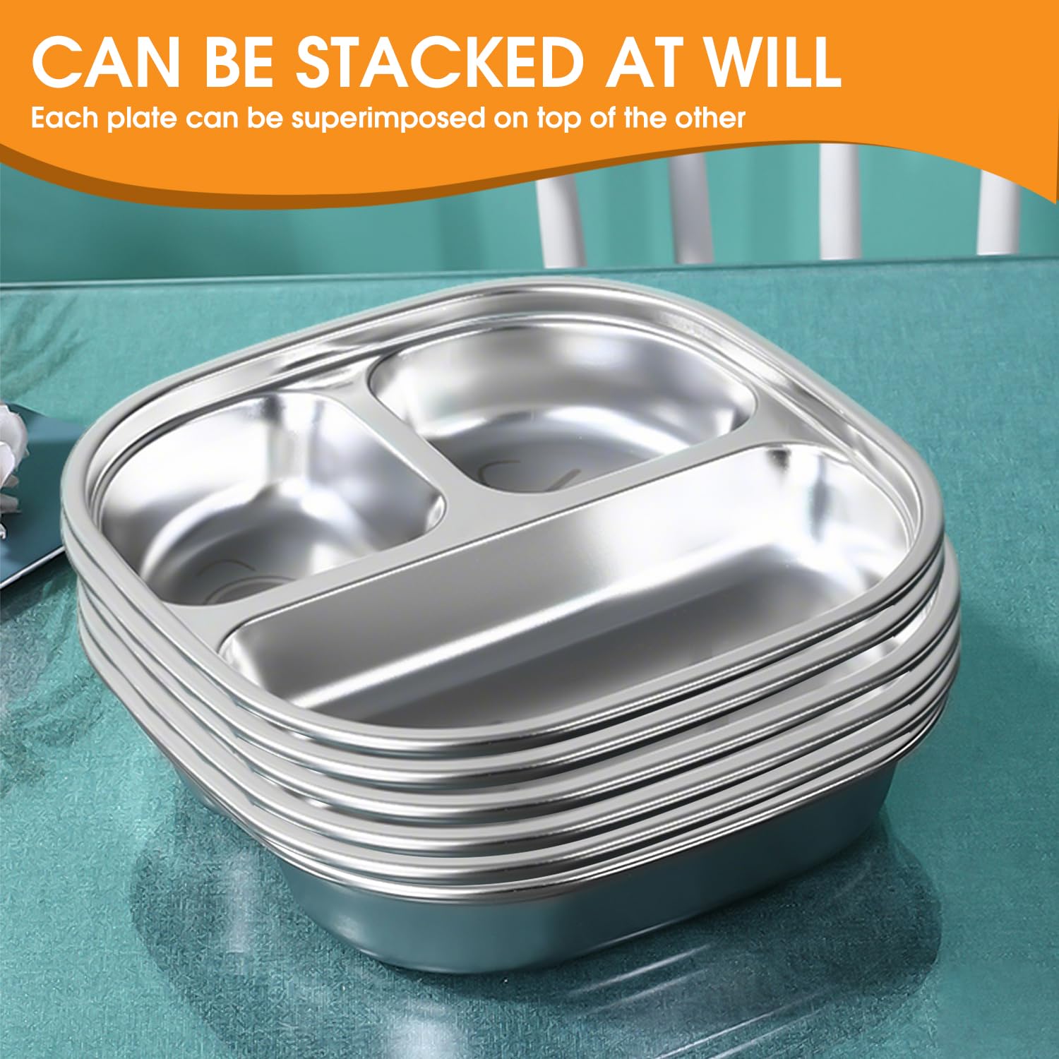 TAOceeXI dishwasher-safe plates clean easily and resist rust.