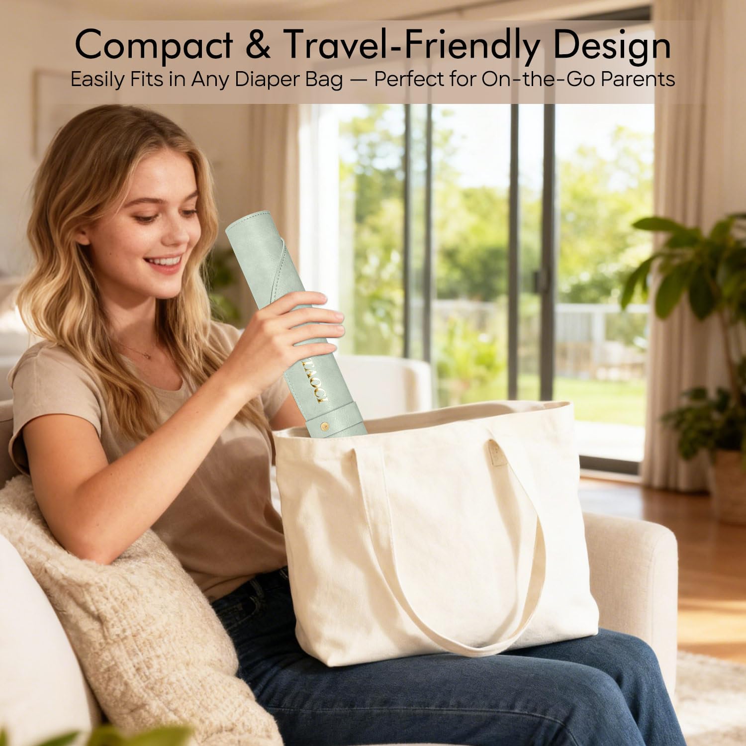 TAOCI dual-sided PU leather mat is waterproof and easy to wipe clean after messy moments