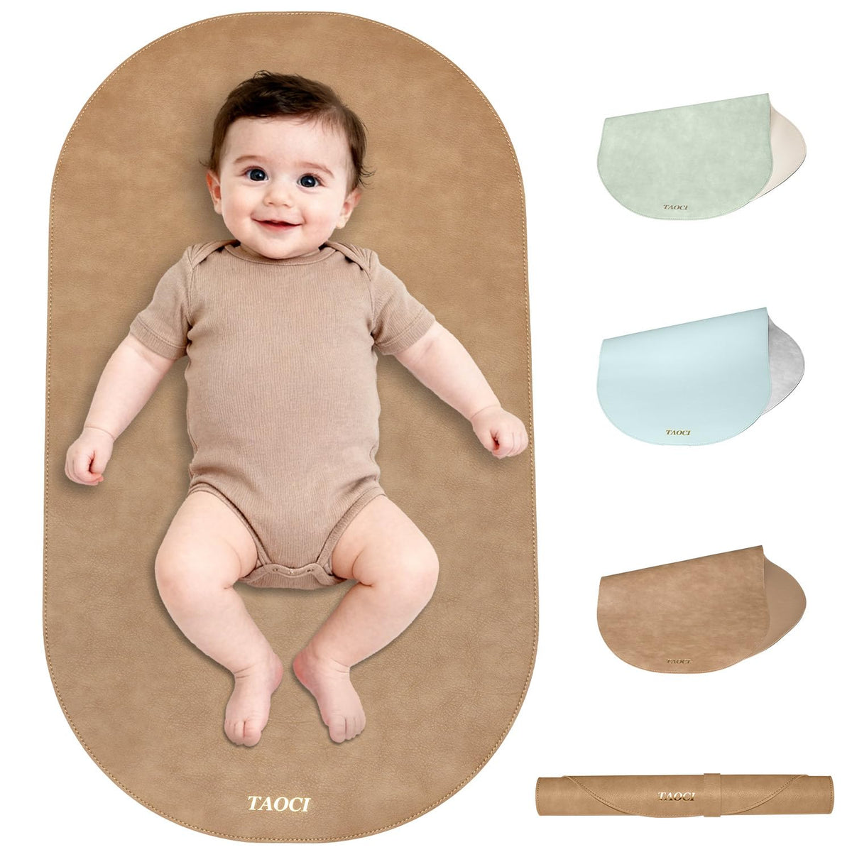TAOCI portable changing pad folded for compact storage and quick on-the-go changes.