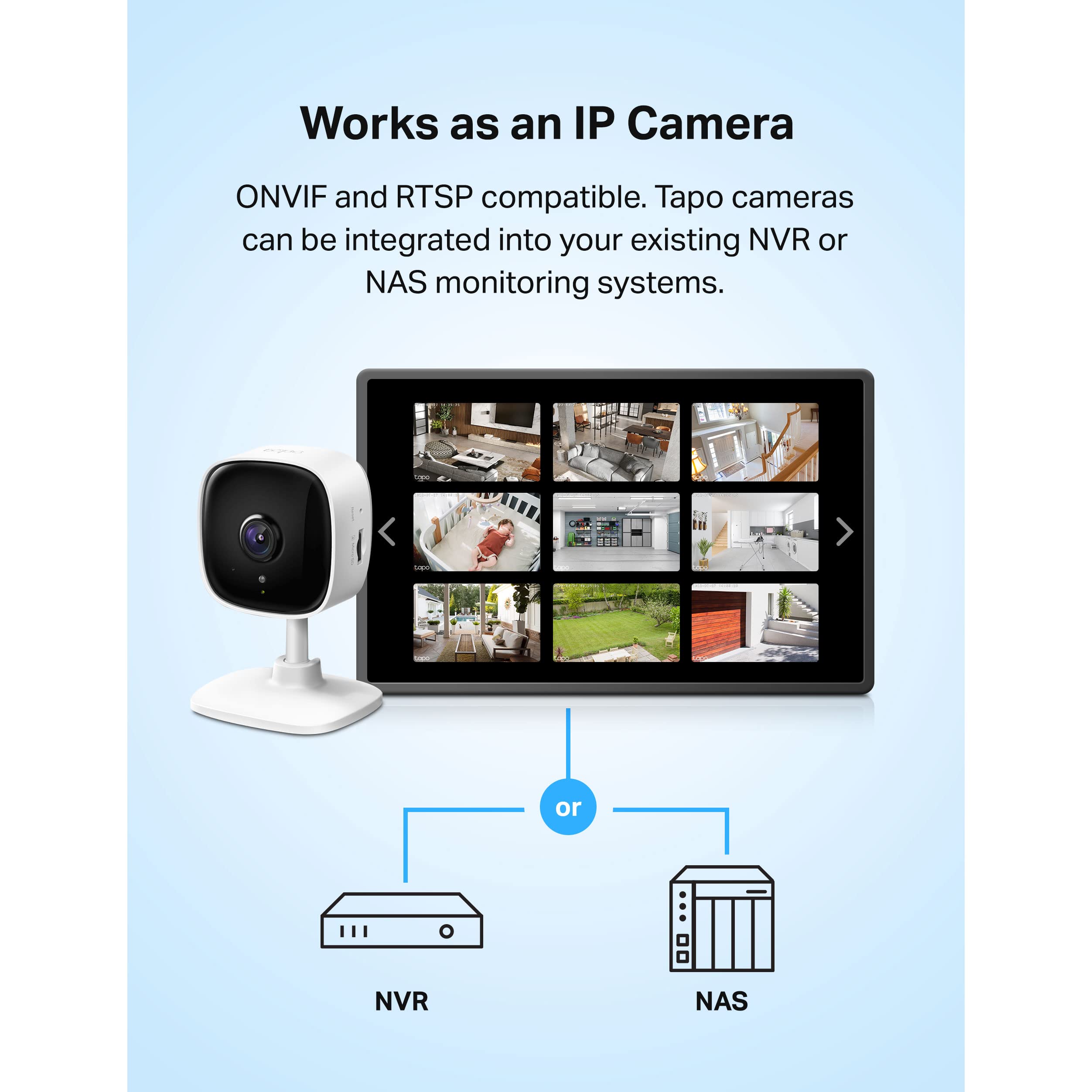 Tapo C100 two-way audio with siren helps deter intruders.