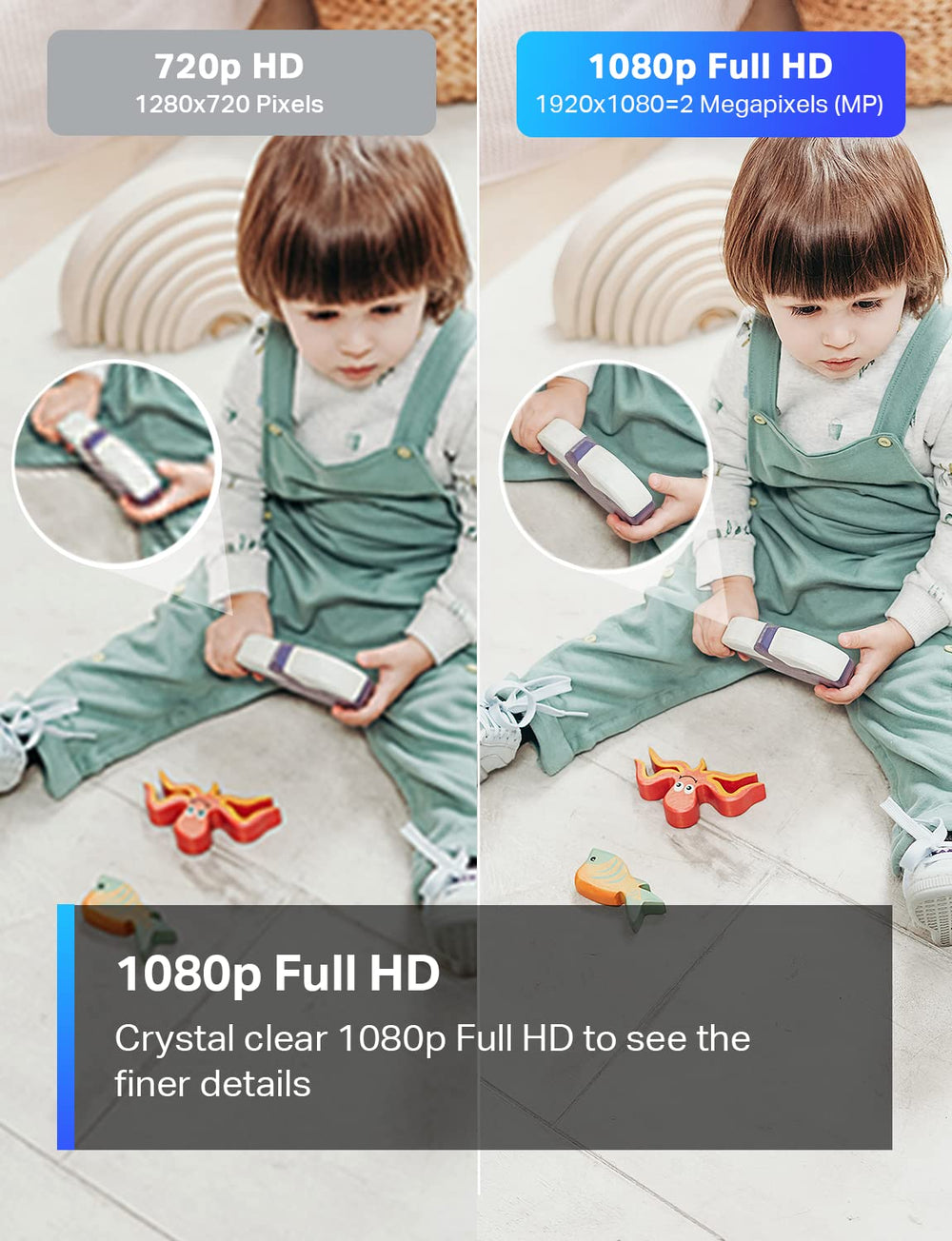 Tapo C100 motion detection sends instant alerts to your phone.
