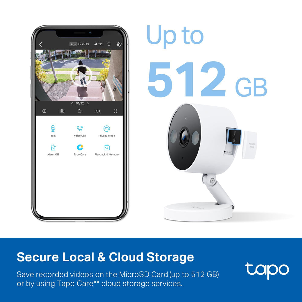 Tapo C120 dual spotlight illuminates entryways at night.