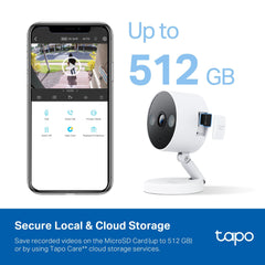 Tapo C120 dual spotlight illuminates entryways at night.