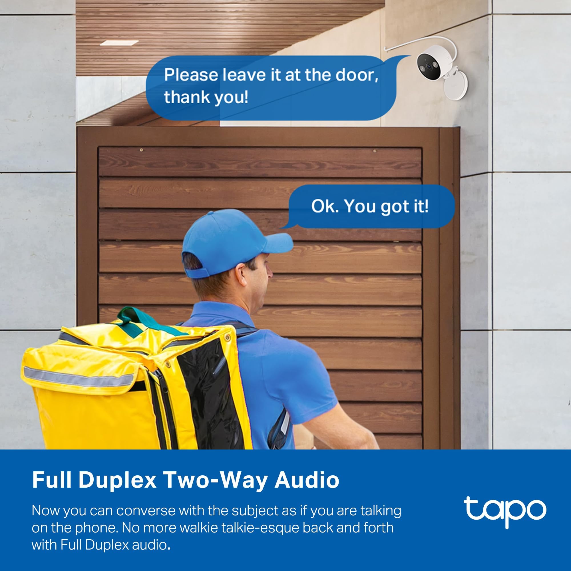 Tapo C120 IP66 weatherproof design for all-weather use.