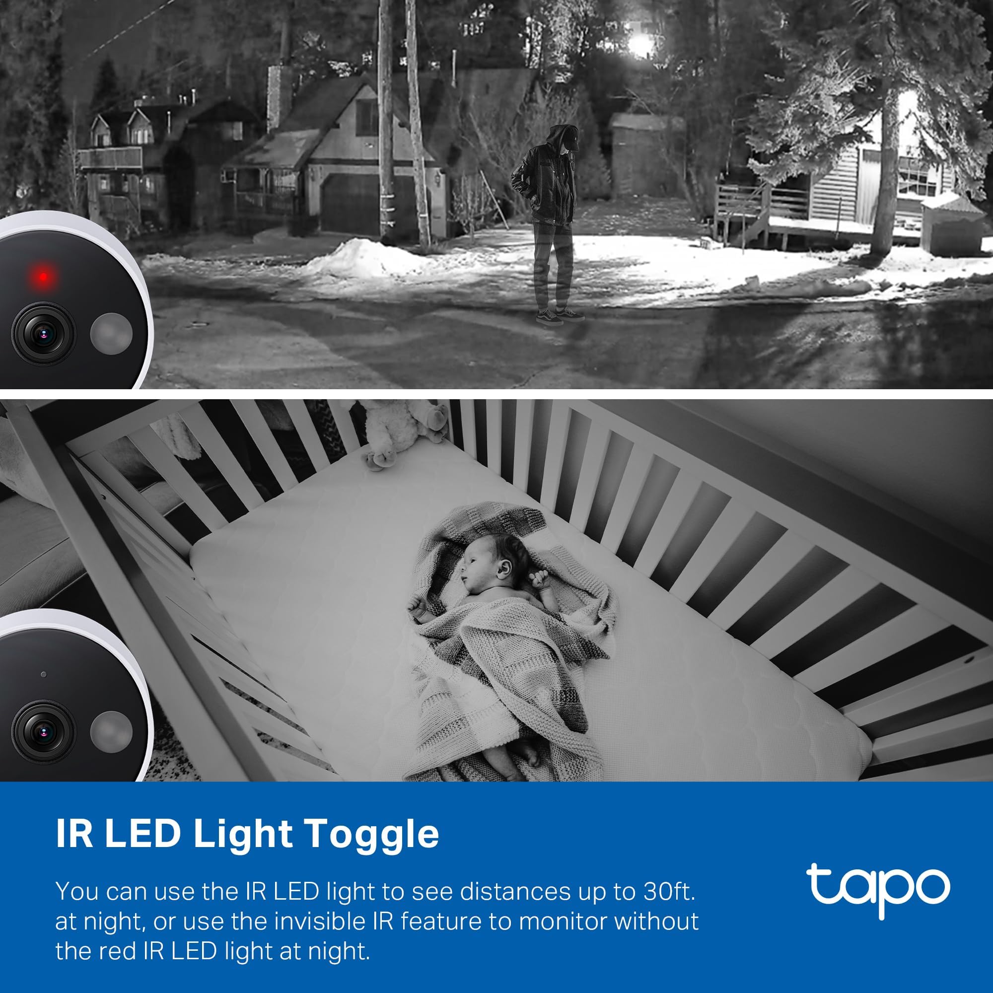 Tapo C120 two-way audio enables real-time conversations.