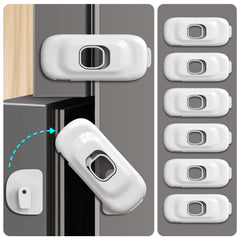 TapyTry cabinet fridge locks six-pack white for child safety